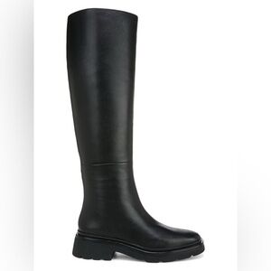 NWOB VINCE Rune Black Leather Water Repellent Tall Boots Size 6.5
